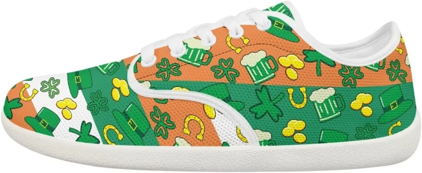 St. Patrick's Day Women's Leisure Shoes Business Flat Walking Sneakers Travel Work Business Loafer