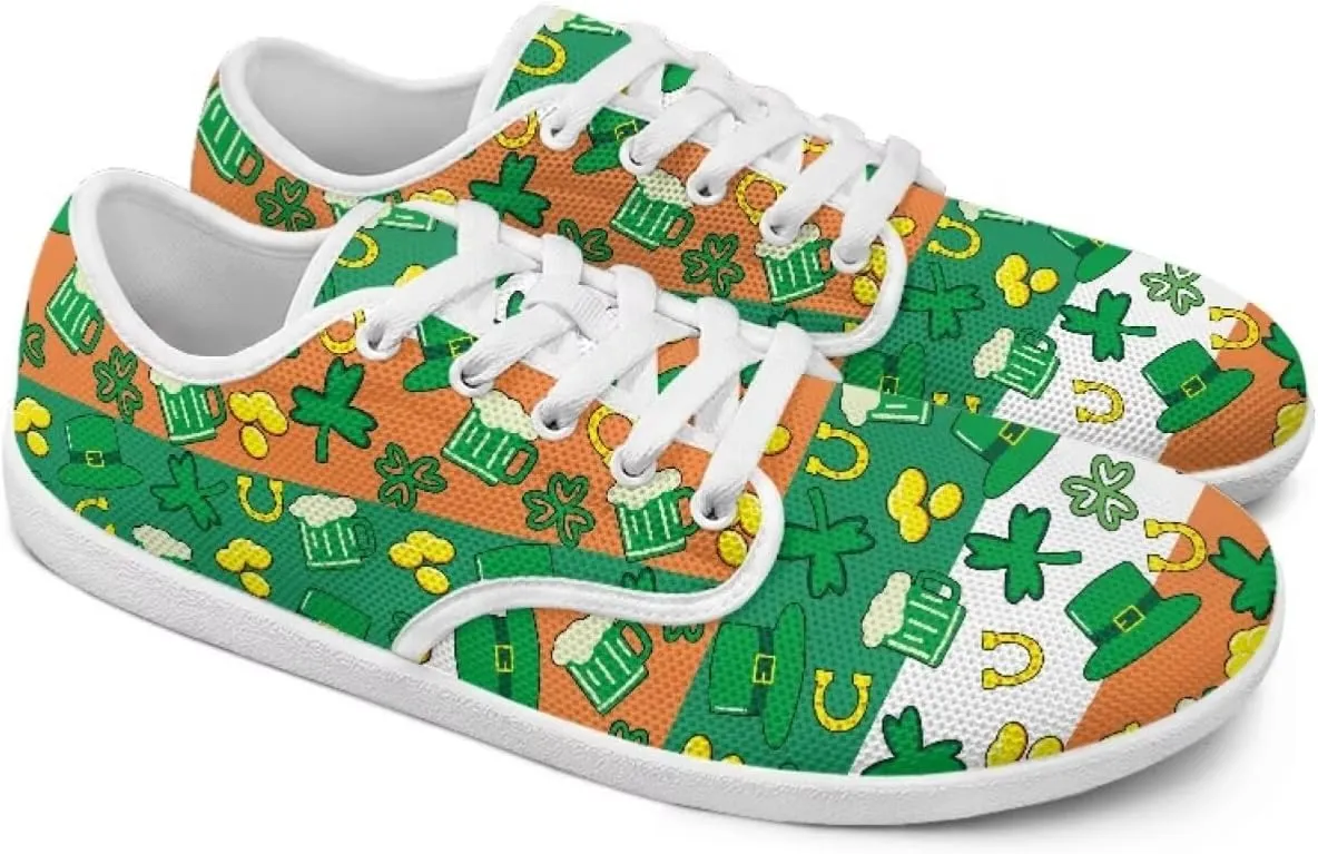 St. Patrick's Day Women's Leisure Shoes Business Flat Walking Sneakers Travel Work Business Loafer