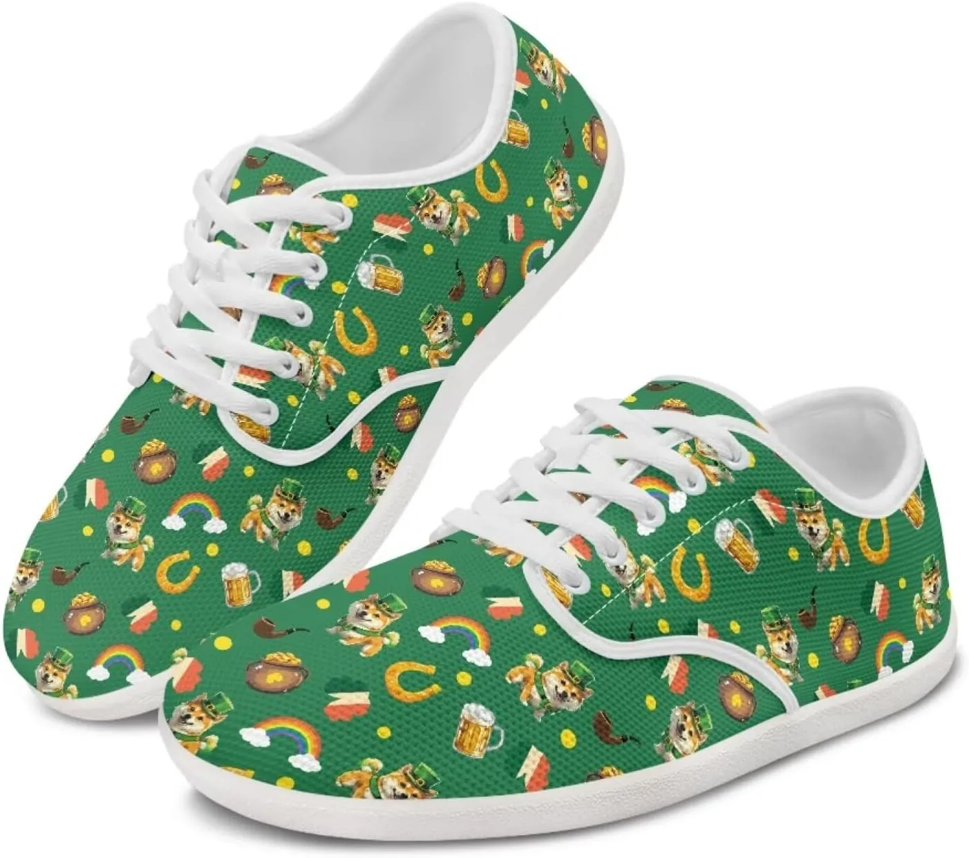 St. Patrick's Day Women's Leisure Shoes Business Flat Walking Sneakers Travel Work Business Loafer