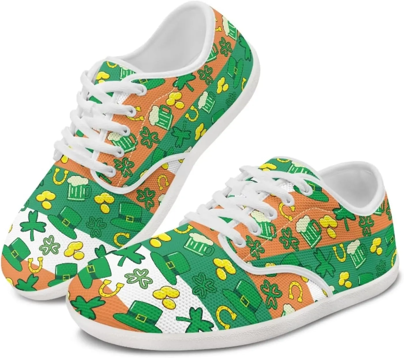 St. Patrick's Day Women's Leisure Shoes Business Flat Walking Sneakers Travel Work Business Loafer