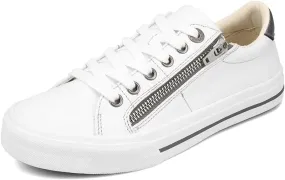 Taos Z Soul Women's Sneaker - Stylish Platform Sneaker with Removable Footbed, Arch Support, Premium Cushioning, Lace-Up Adjustability, and Easy Access Zipper