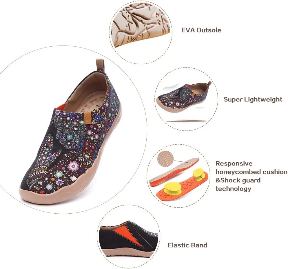 UIN Men's Art Design Travel Shoes Slip On Casual Loafers Stylish Lightweight Comfort Fashion Sneaker
