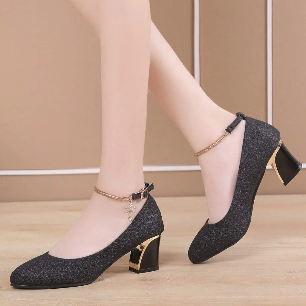 Women's Dressy Strappy 2 Inch Low Heel Open Toe Sandals Dress Shoes for Woman Lady Dance Evening Dancing Shoes
