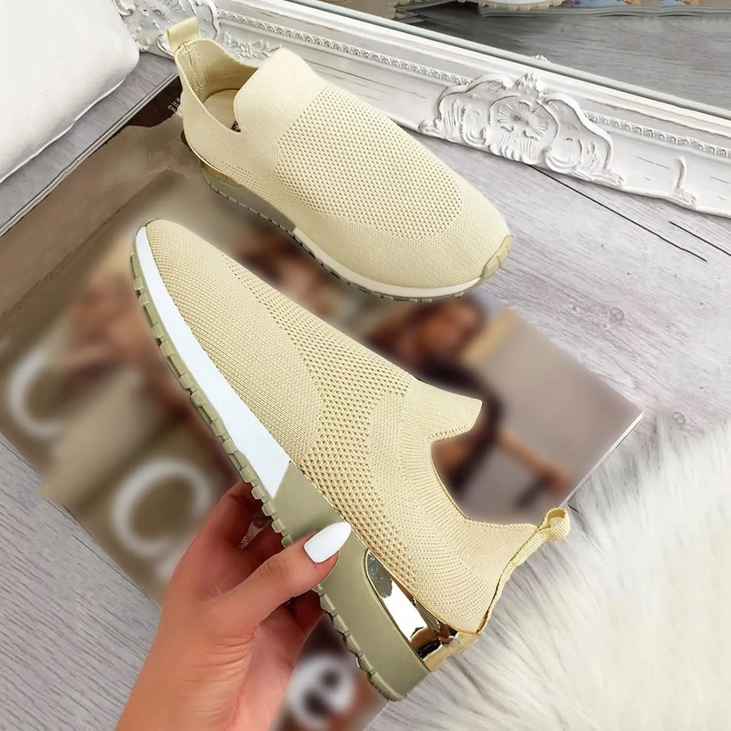 Women's Fashion Sneaker Non Slip Breathable Lightweight Comfortable Lace Up Mens Walking Shoes Wide Width Black Platform Loafers Women Women's Wide Width Sneakers